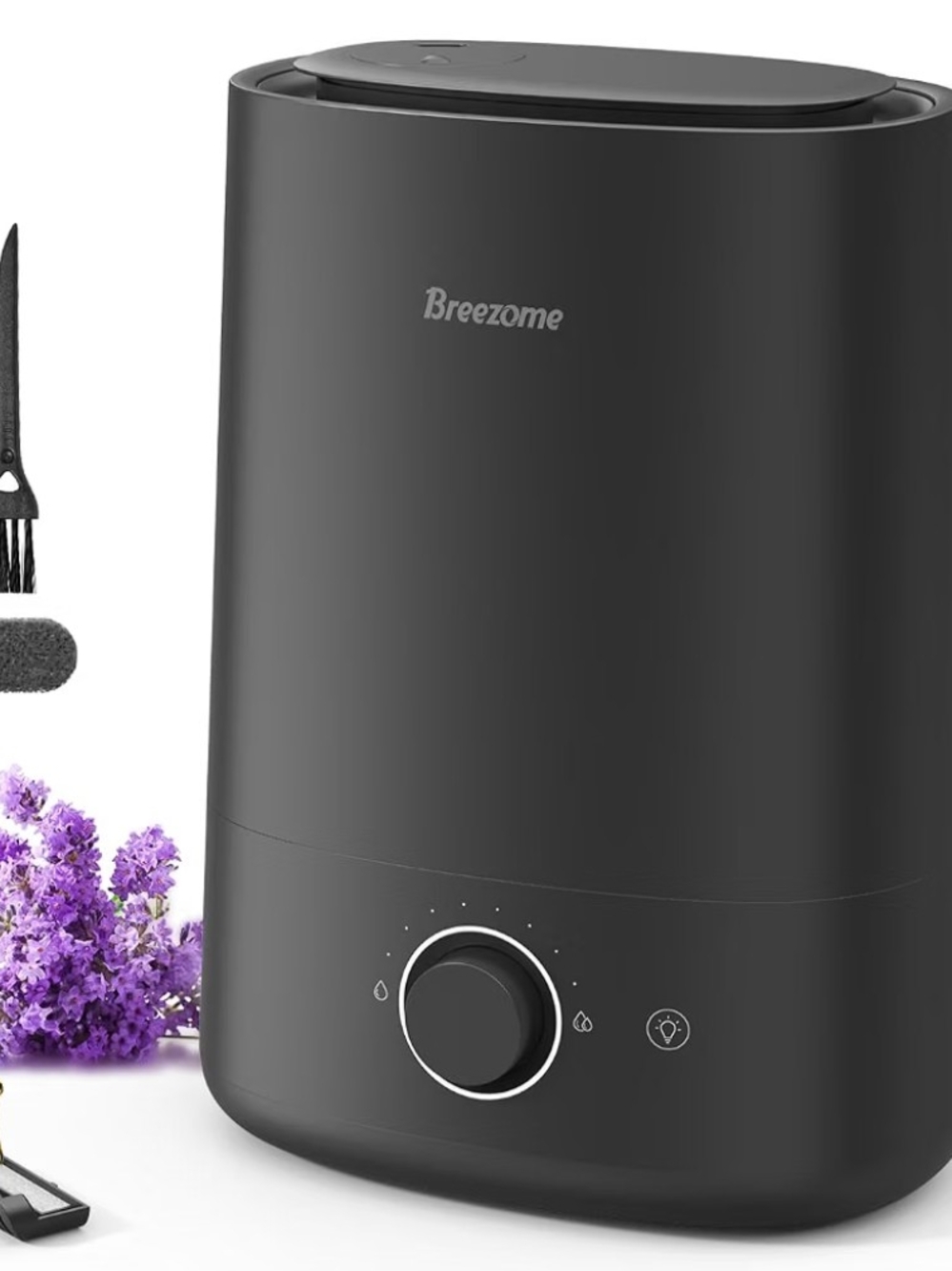 Humidifier And Essential Oil Diffuser Breezome Color Black Ultrasonic NIB